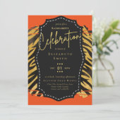 LeahGかわいらしガーリーバチェロレッテアニマルプリント 招待状 (スタンド正面)