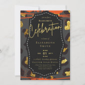LeahGかわいらしガーリーバチェロレッテアニマルプリント 招待状 (正面)
