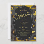 LeahGかわいらしガーリーバチェロレッテアニマルプリント 招待状 (正面)