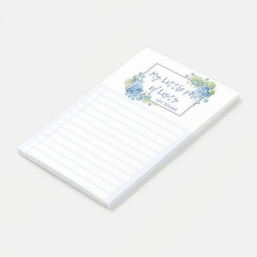 LeahGによるアジサイフローラ「私のリストの小さなパッド」 ポストイット (アングル)