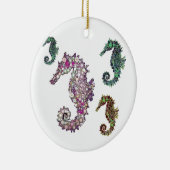 LeahGによるシーホースアート セラミックオーナメント (右)