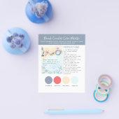 LeahGによるビーチ沿岸のカラーパレットテンプレート チラシ (シングル)