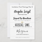 LeahGによる招待状のためのフォントの組み合わせ　パート2 招待状 (正面)