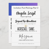 LeahGによる招待状のためのフォントの組み合わせ　パート2 招待状 (正面/裏面)