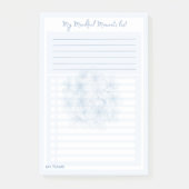 LeahGのアジサイ・ブルー「My Mindful Moments Lists」 ポストイット (正面)