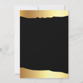 LeahGイスラーム結婚のブラックゴールドフォイルはニカに見える 招待状 (裏面)