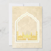 LeahGイスラーム結婚ズ金ゴールドモスクエレガントニカ 招待状 (裏面)