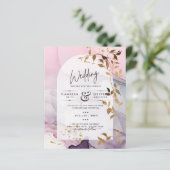 LeahGインクパープルグラデーションピンクピンク金ゴールド結婚ズ (スタンド正面)