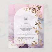 LeahGインクパープルグラデーションピンクピンク金ゴールド結婚ズ チラシ (裏面)