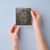 LeahGウィス素朴テリアレースフローラ結婚式の招待 チラシ (手)