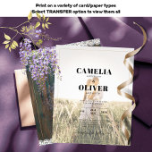 LeahGウィス素朴テリアレースフローラ結婚式の招待 チラシ