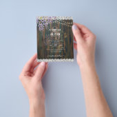 LeahGウィス素朴テリアレースフローラ結婚式の招待 チラシ (手)