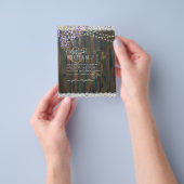 LeahGウィス素朴テリアレースフローラ結婚式の招待 チラシ (手)