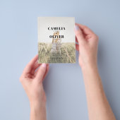 LeahGウィス素朴テリアレースフローラ結婚式の招待 チラシ (手)