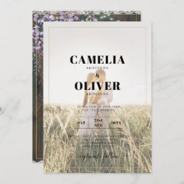 LeahGウィス素朴テリアレースフローラ結婚式の招待 招待状