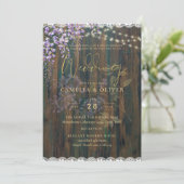 LeahGウィス素朴テリアレースフローラ結婚式の招待 招待状 (スタンド正面)