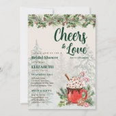 LeahGウィンター応援ハイゲブライダルシャワー結婚ズ 招待状 (正面)