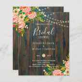 LeahGウッド素朴ピーチコーラルフローラ結婚ズ (正面/裏面)