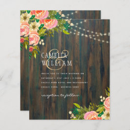 LeahGウッド素朴ピーチコーラルフローラ結婚ズ