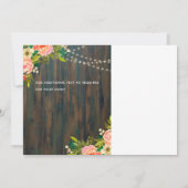 LeahGウッド素朴ピーチコーラルフローラ結婚ズ セーブザデート (裏面)