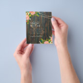 LeahGウッド素朴ピーチコーラルフローラ結婚ズ チラシ (手)