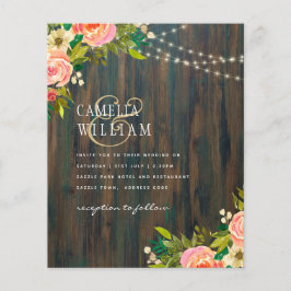 LeahGウッド素朴ピーチコーラルフローラ結婚ズ チラシ