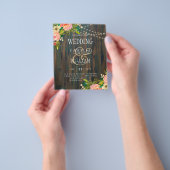 LeahGウッド素朴ピーチコーラルフローラ結婚ズ チラシ (手)