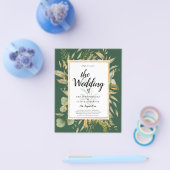 LeahGエメラルドグリーンの結婚式の招待 チラシ (シングル)