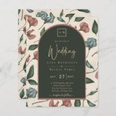 LeahGエメラルドグリーンテラコッタ金ゴールド秋の結婚式 (正面/裏面)