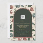 LeahGエメラルドグリーンテラコッタ金ゴールド秋の結婚式 招待状 (裏面)