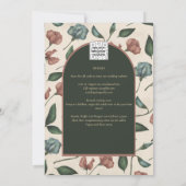 LeahGエメラルドグリーンテラコッタ金ゴールド秋の結婚式 招待状 (裏面)