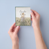 LeahGエメラルドグリーンフォトオーバーレイウェディング招待 チラシ (手)