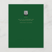 LeahGエメラルドグリーン金ゴールドモダンウェディング招待 (裏面)