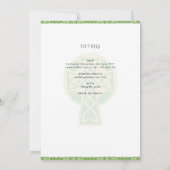 LeahGケルト十字型カソリッ結婚クの婚礼 招待状 (裏面)