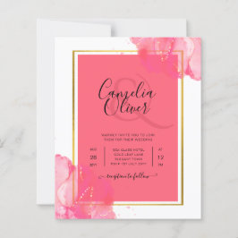 LeahGサーモンピンク金ゴールド結婚のアルコールインク