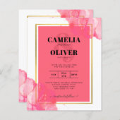 LeahGサーモンピンク金ゴールド結婚のアルコールインク (正面/裏面)