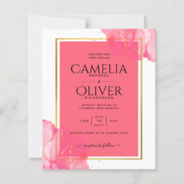 LeahGサーモンピンク金ゴールド結婚のアルコールインク