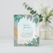 LeahGザーグラスインクティール（緑がかった色）金ゴールド結婚グリーナリーの請求書 (スタンド正面)