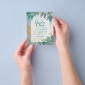 LeahGザーグラスインクティール（緑がかった色）金ゴールド結婚グリーナリーの請求書 チラシ (手)