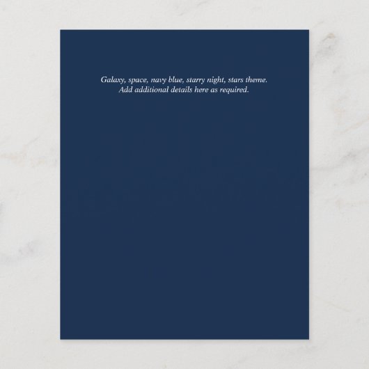 LeahGシックエレガントバー(ユダヤ教の)バル・ミツバーユダヤ教トーラシック チラシ (裏面)