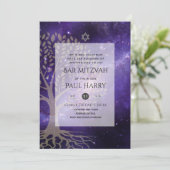 LeahGシックエレガントバー(ユダヤ教の)バル・ミツバーユダヤ教トーラシック 招待状 (スタンド正面)