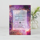 LeahGシックエレガントバー（ユダヤ教の）バル・ミツバーユダヤ教トーラシック 招待状 (スタンド正面)