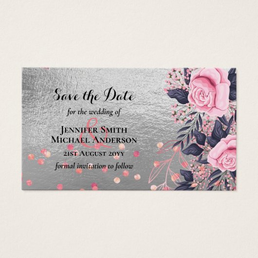 LeahGシルバー海軍ロセゴールドPInkフローラ結婚ズ (正面)