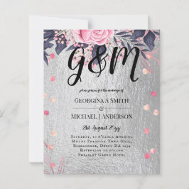 LeahGシルバー海軍ロセゴールドPInkフローラ結婚ズ