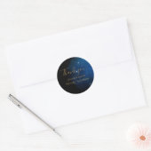 LeahGスターリーナイト銀河系サンキューステッカー ラウンドシール (封筒)