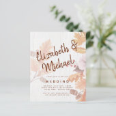 LeahGテラコッタ紅葉結婚式の招待 (スタンド正面)