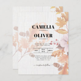 LeahGテラコッタ紅葉結婚式の招待