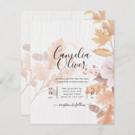 LeahGテラコッタ紅葉結婚式の招待