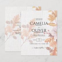 LeahGテラコッタ紅葉結婚式の招待