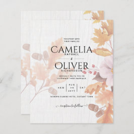 LeahGテラコッタ紅葉結婚式の招待